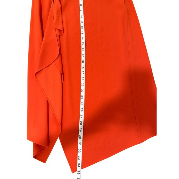St. John Asymmetrical Red Skirt With Draped Detail Womens Size 6 - Picture 5 of 7